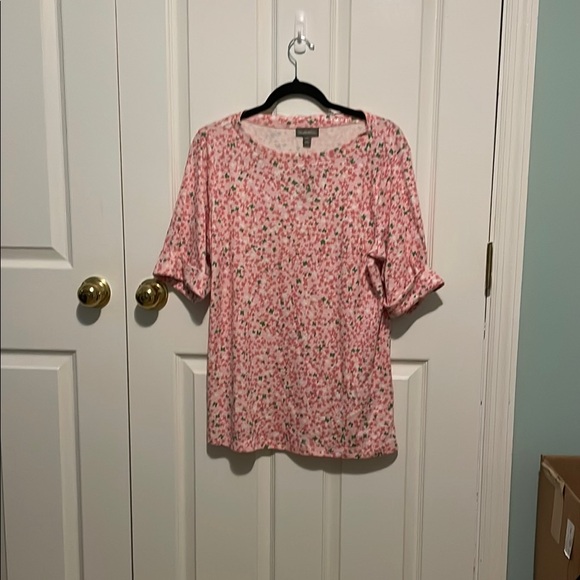 Style & Co. Tops - Style & Co Pink Relaxed Short Sleeve Blouse